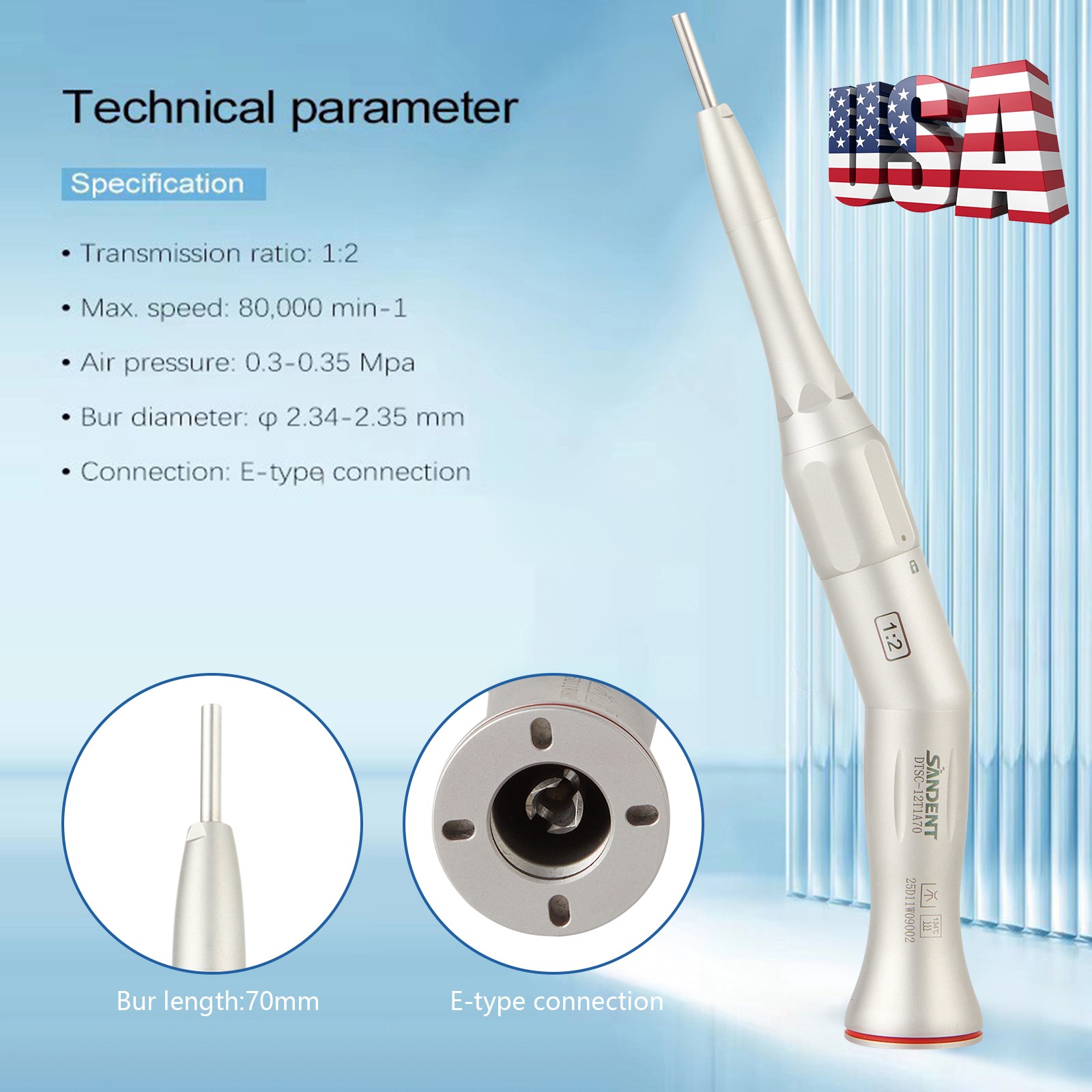 Dental Implant Motor Surgical Brushless Surgery Micromotor/1:2Surgical Handpiece