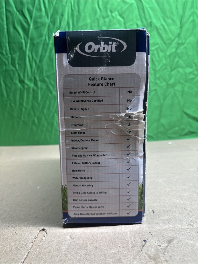 ORBIT 57894 4-STATION EASY-SET LOGIC INDOOR/OUTDOOR IRRIGATION CONTROLLER
