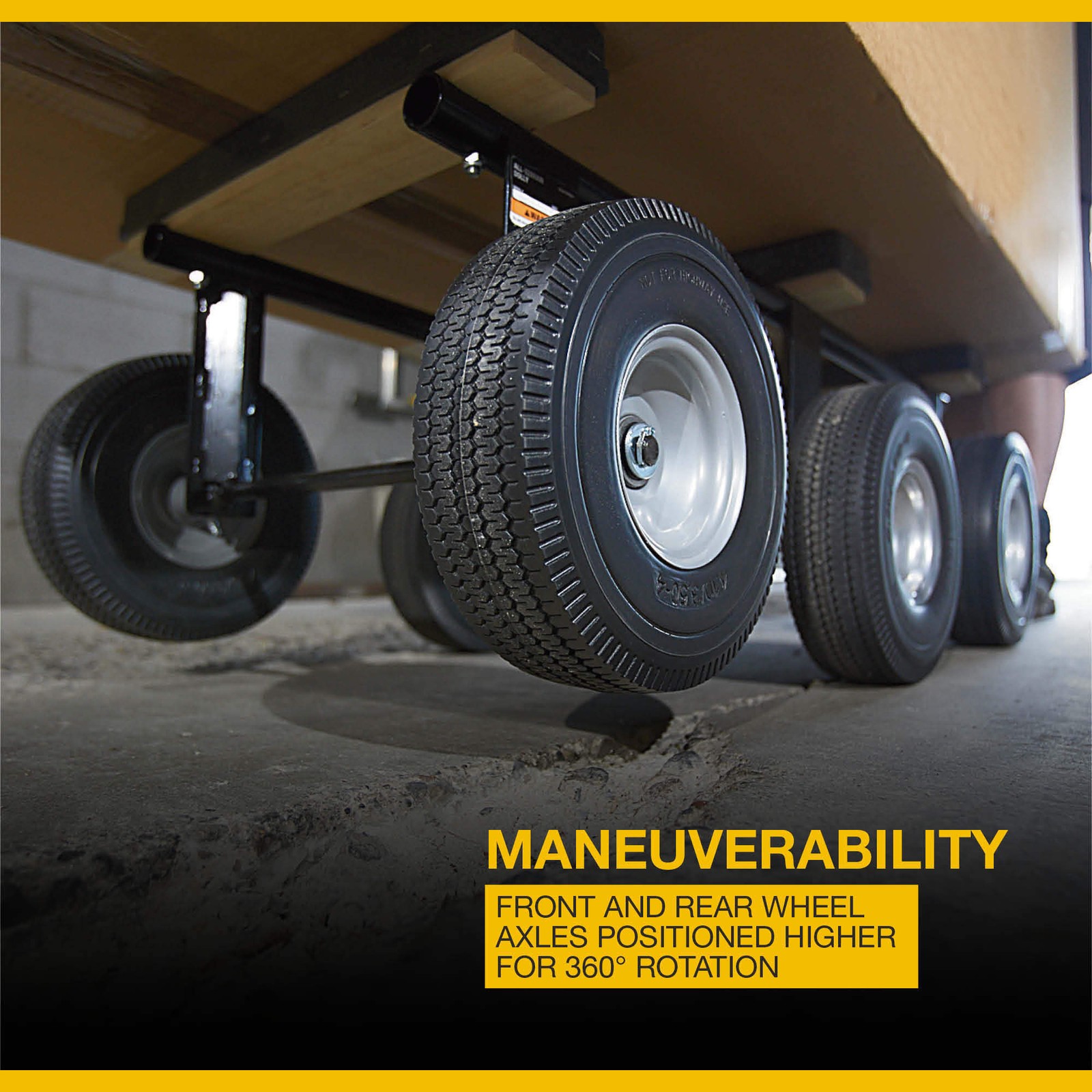 Klutch 1200-Lb. Capacity 6-Wheel All-Terrain Dolly