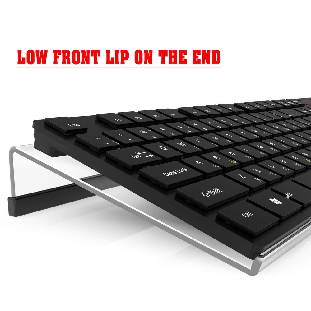 KOTEMON Acrylic Tilted Computer Keyboard Stand for Ergonomic Typing Keyboard ...