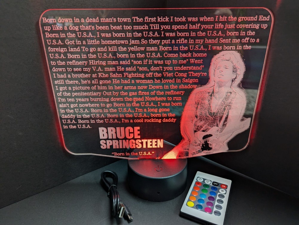 Bruce Springsteen Born In The U.S.A. Large L.E.D. Sign Display