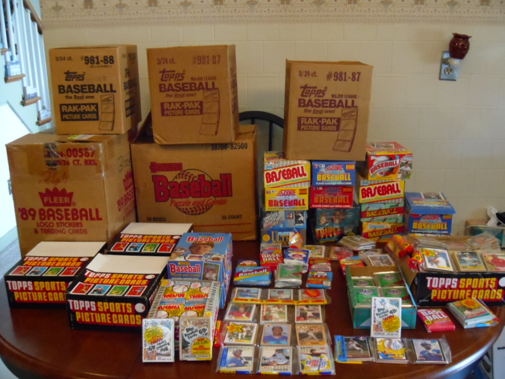 Unopened Vintage Baseball Card Packs From Old Mom And Pop Corner Store