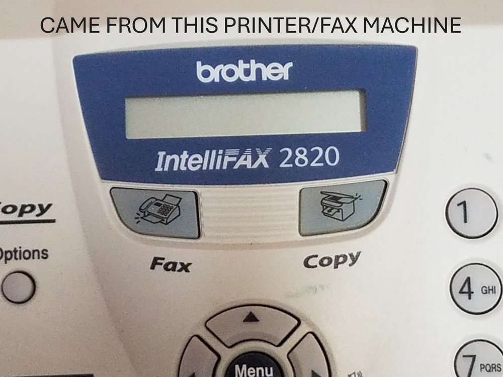 Brother IntelliFax 2820 printer/fax machine - phone replacement unit