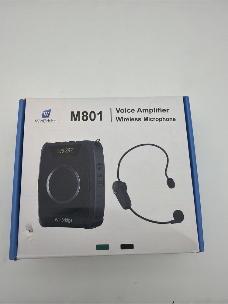 Wireless Voice Amplifier 20W Bluetooth PA System w/ Headset Mic M801