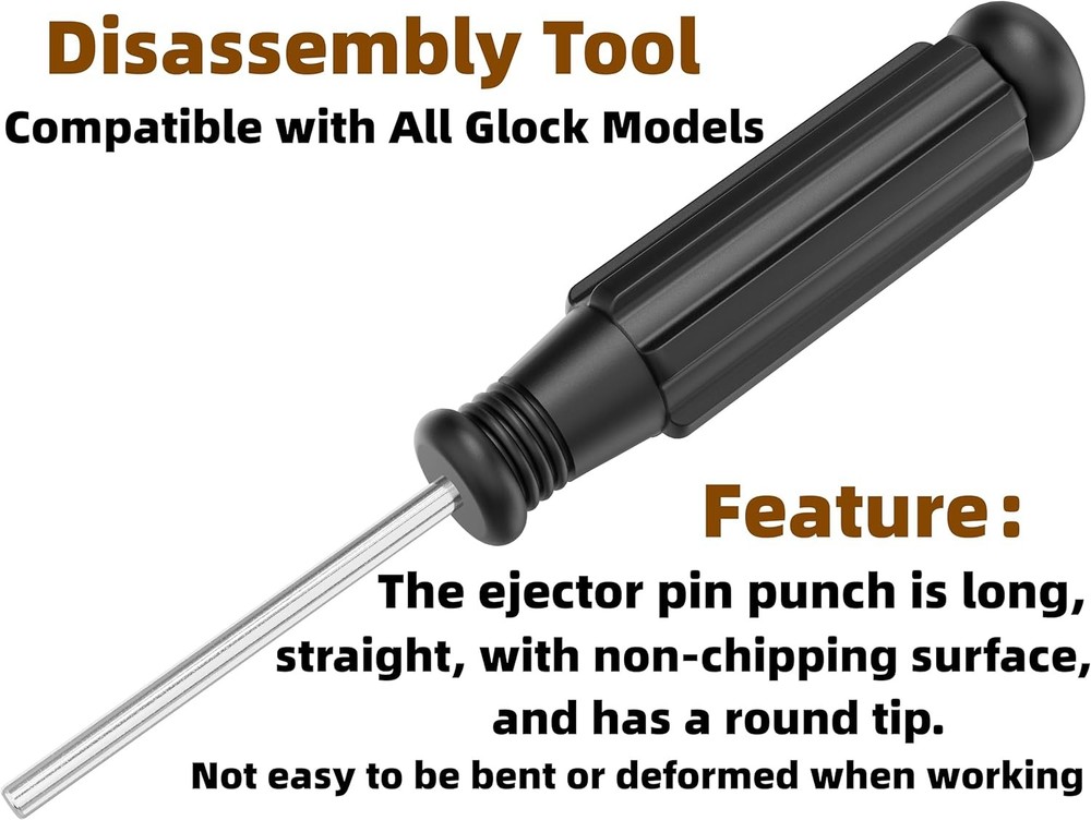 Tools Kit for Glock, Front Sight Remove Pin Punch Magazine Black Gen2