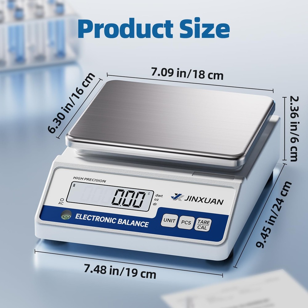 Digital Lab Scale 3000g Gram Scale 0.01g Accuracy Electronic Precision Scale ...
