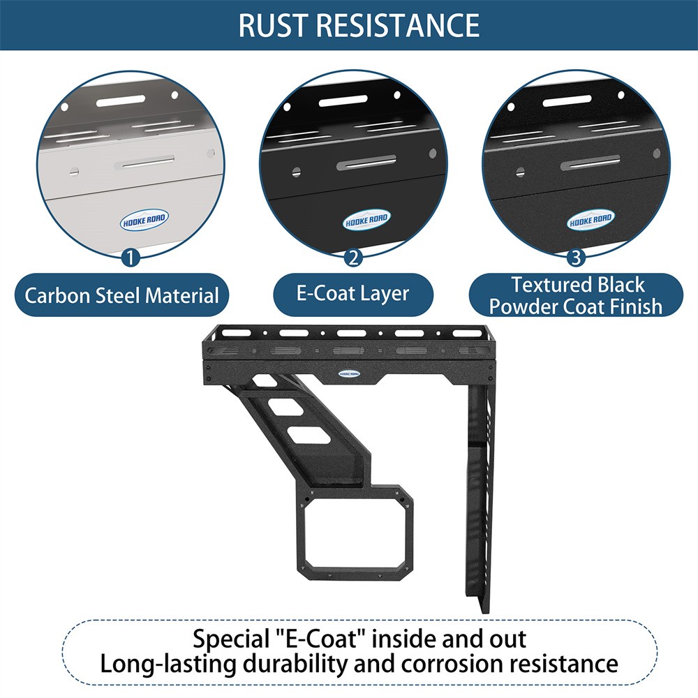 Hooke Road Tailgate Basket Cargo Rack w/ Reinforced Hinge for 21-26 Ford Bronco