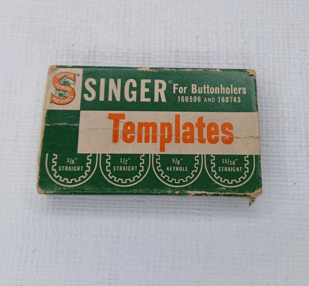 Vintage Singer Sewing Machine Accessory Templates For Buttonholers