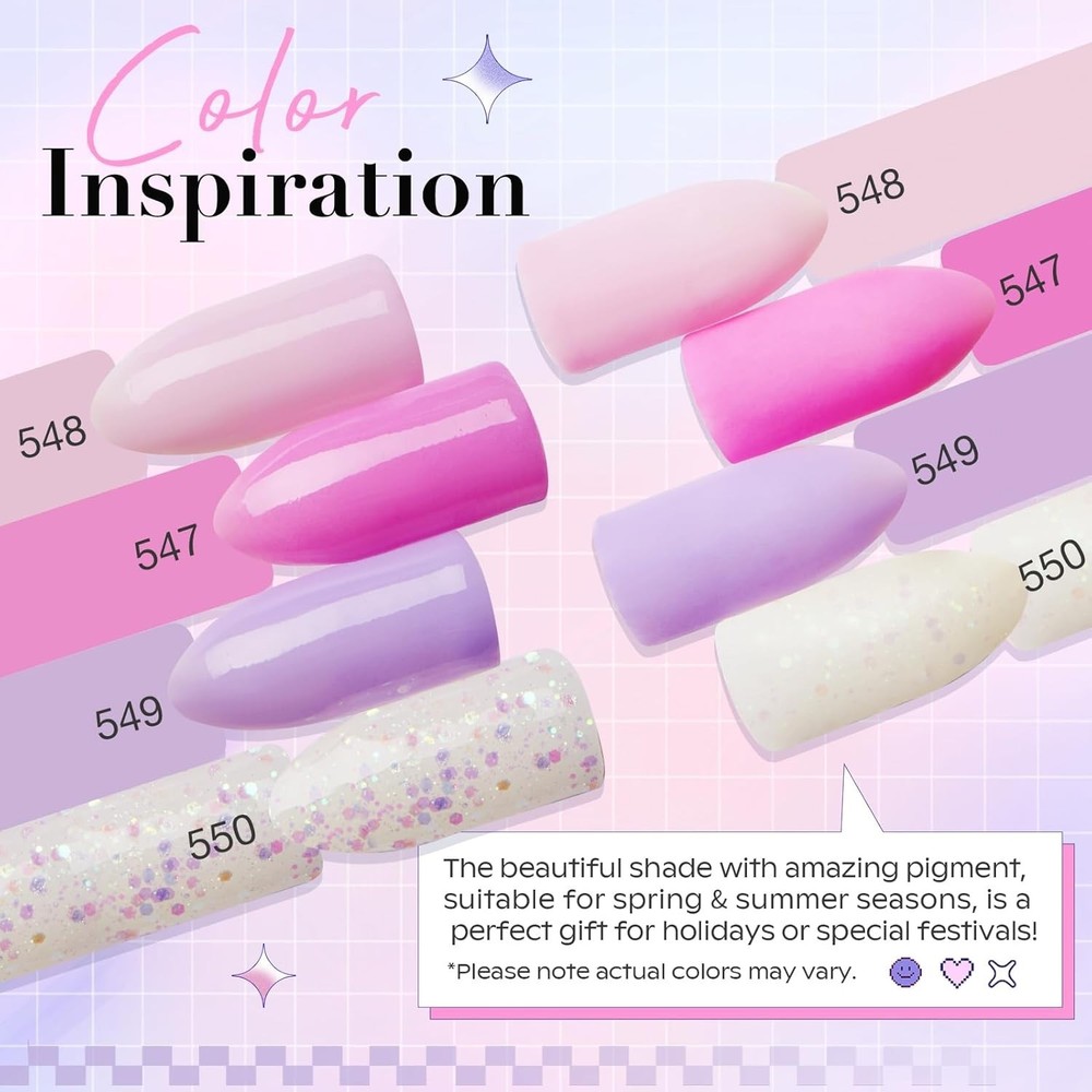 French Manicure Set - Spring Summer Colors