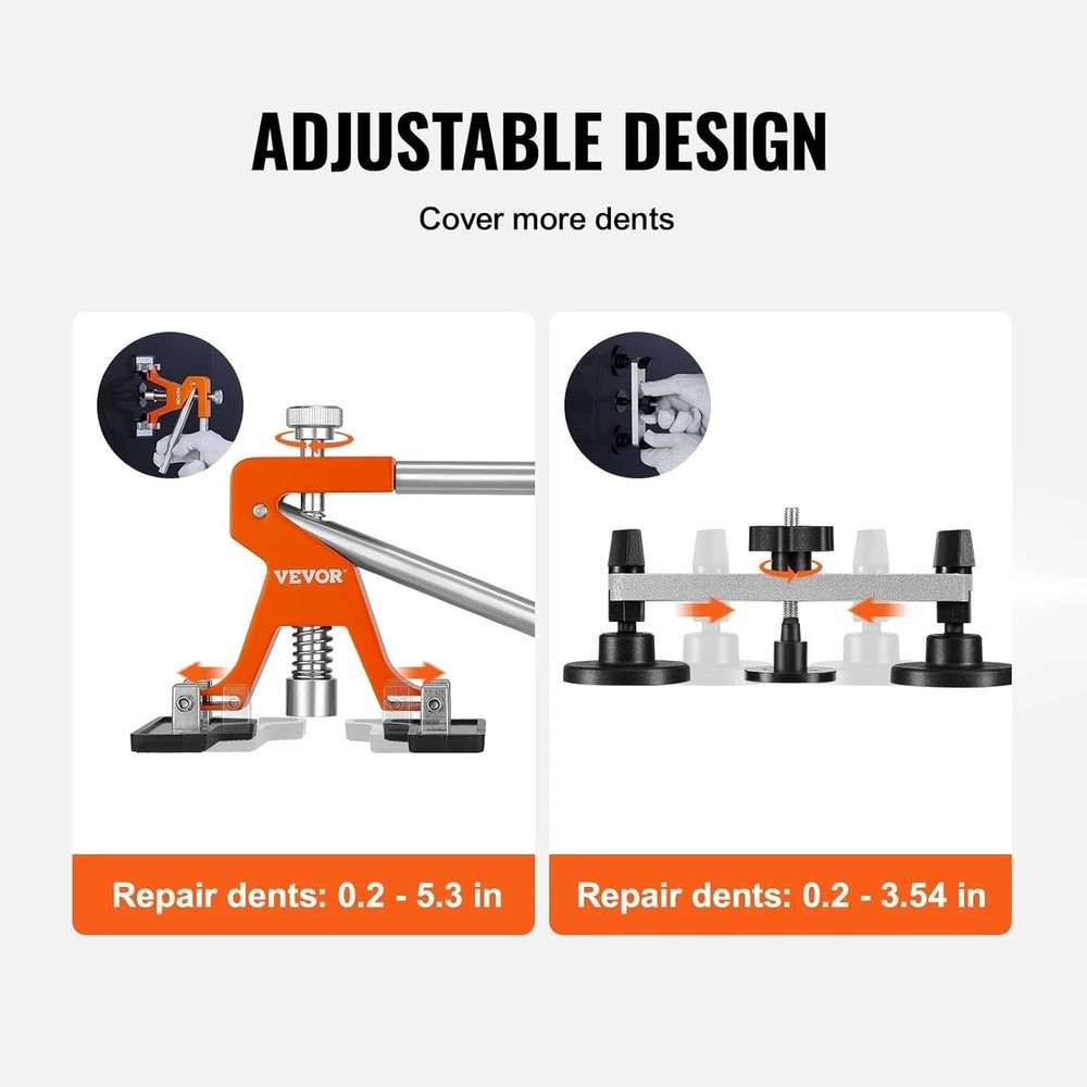 Versatile Dent Puller Set for Car Repairs, Includes Slide Hammer & Suction Cups