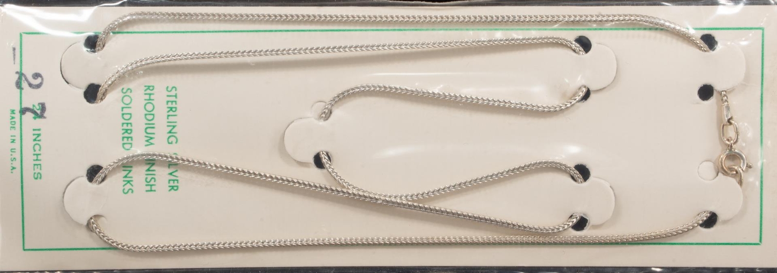 Sterling Silver Foxtail Chain 27” NEW