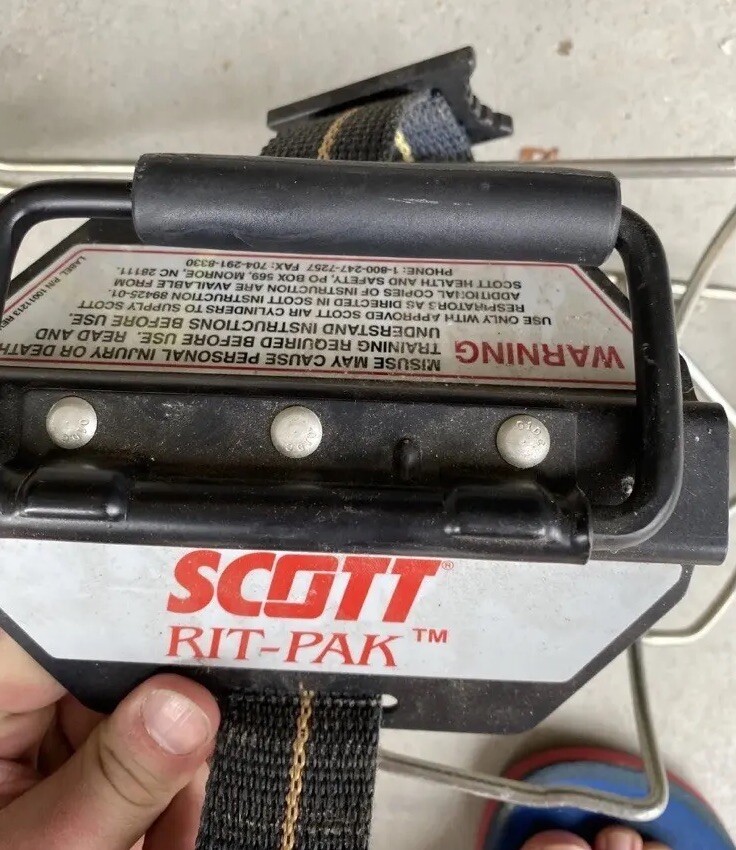 SCOTT 4.5 SCBA RIT PAK PACK FIREFIGHTER FRAME RAPID INTERVENTION TEAM