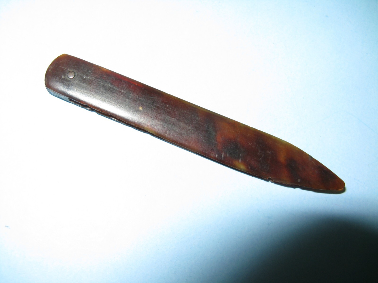 Faux Tortoiseshell Seton Needle and holder.