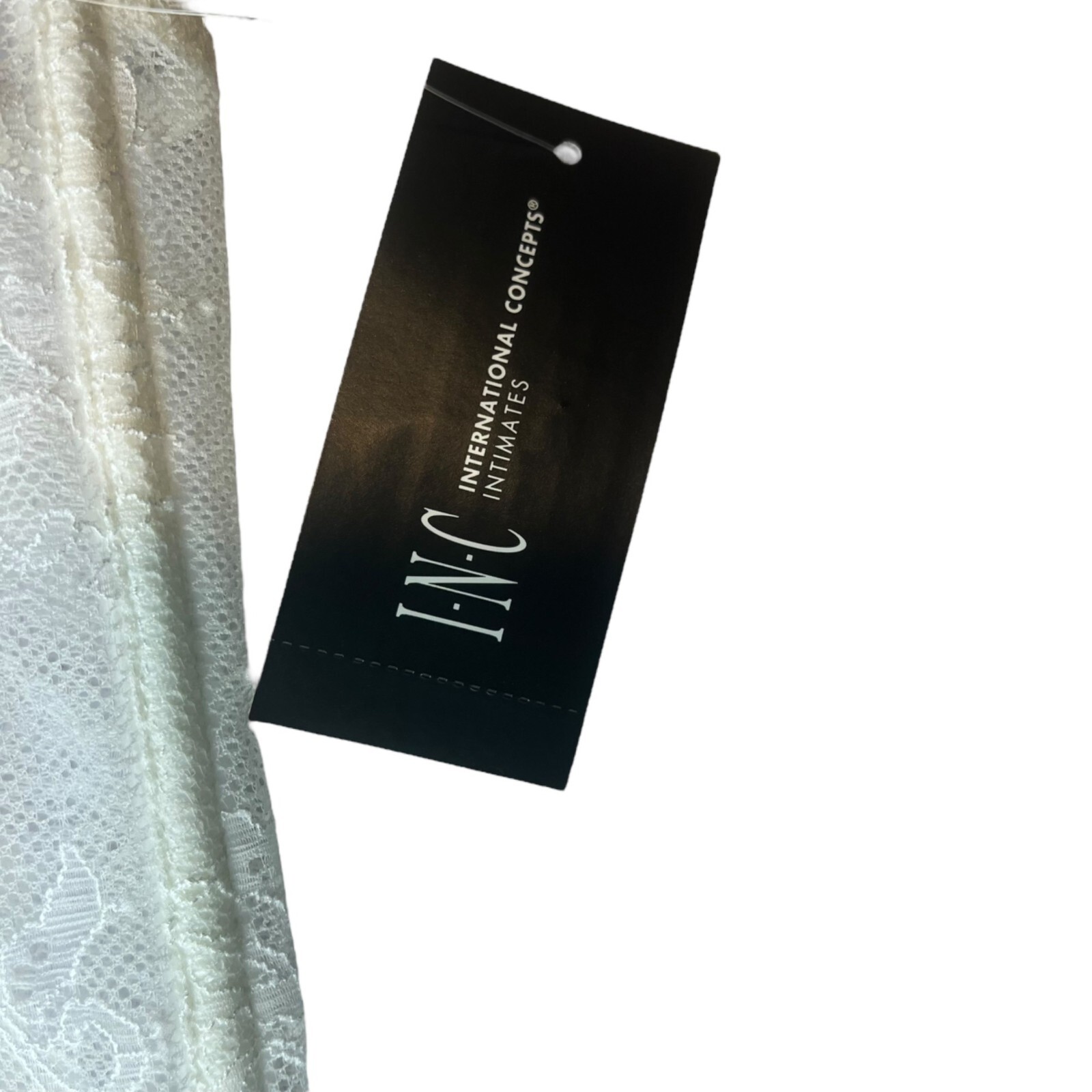 INC International Concepts Women's Size M Lace Bustier Lingerie White Feminine