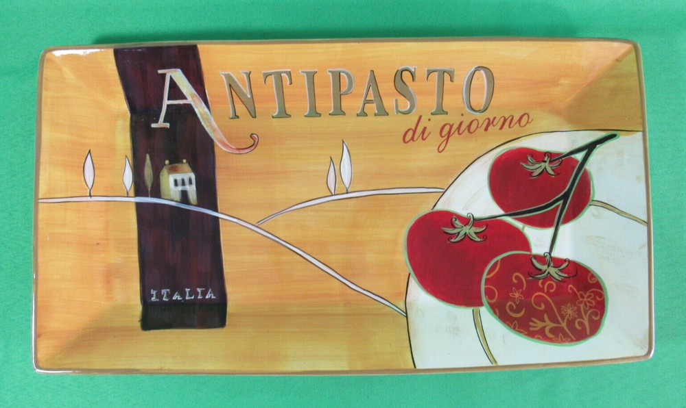 Pier 1 Cucina Antipasto Rectangular Serving Tray 18x10in Discontinued