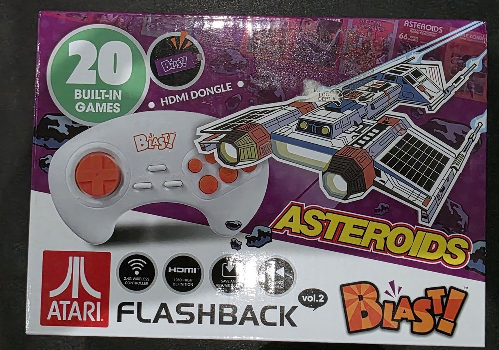 Atari Flashback 2 - 20 Games - Asteroids - Wireless HDMI Dongle - Brand New