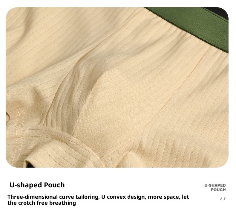 4 PCS Men's Underwear Soft Boxer Briefs Breathable Comfortable Trunks