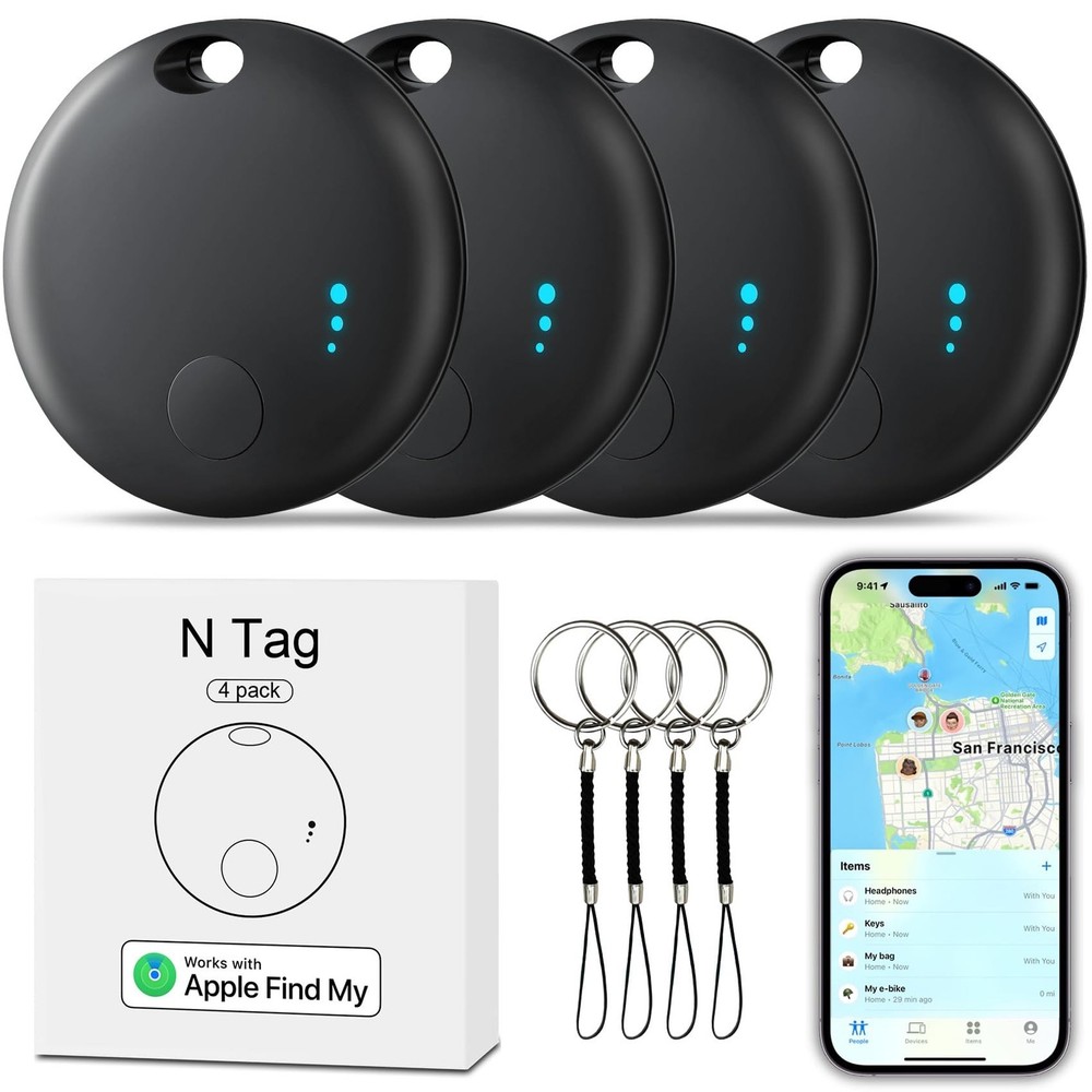 Tracker Tag 4 Packs Bluetooth Tracker, Smart Tag Locator Tracking D... Fast Ship