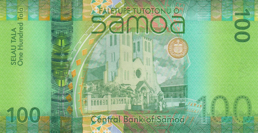 Samoa 100 Tala (2008/2017) - New Sign/ZZ Replacement Note/p44b UNC