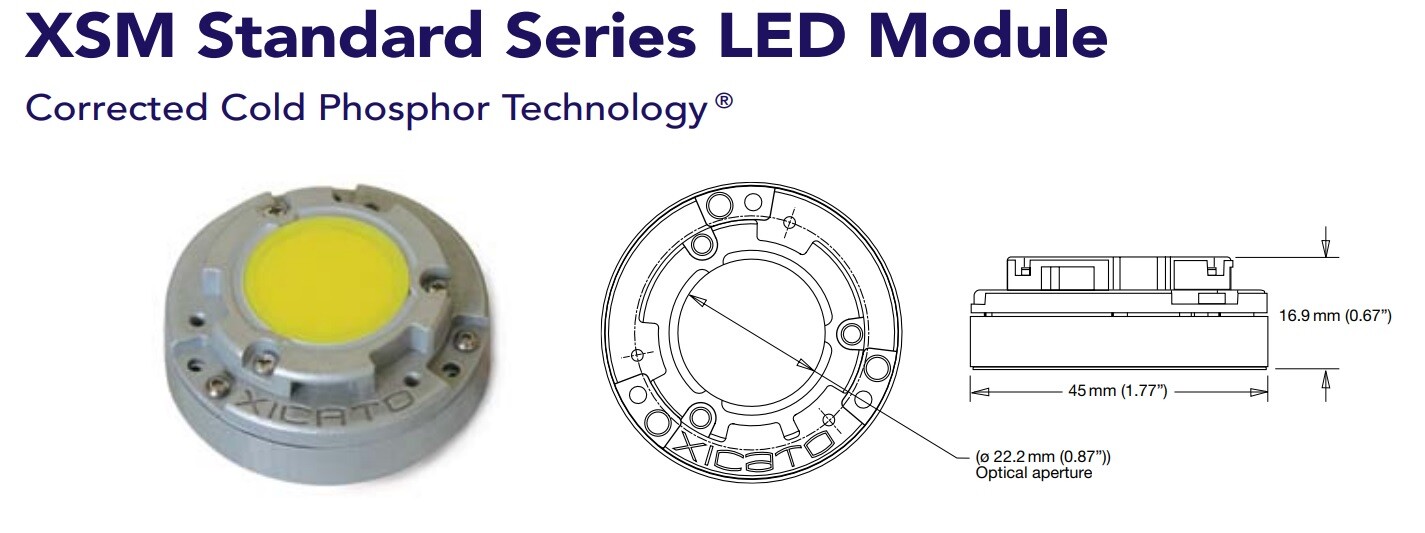 Power LED, Round LED, XSM8030-1300-C, 16VDC, 0.7Amp, 700mA, 11.3W, 1300lm, 3000K
