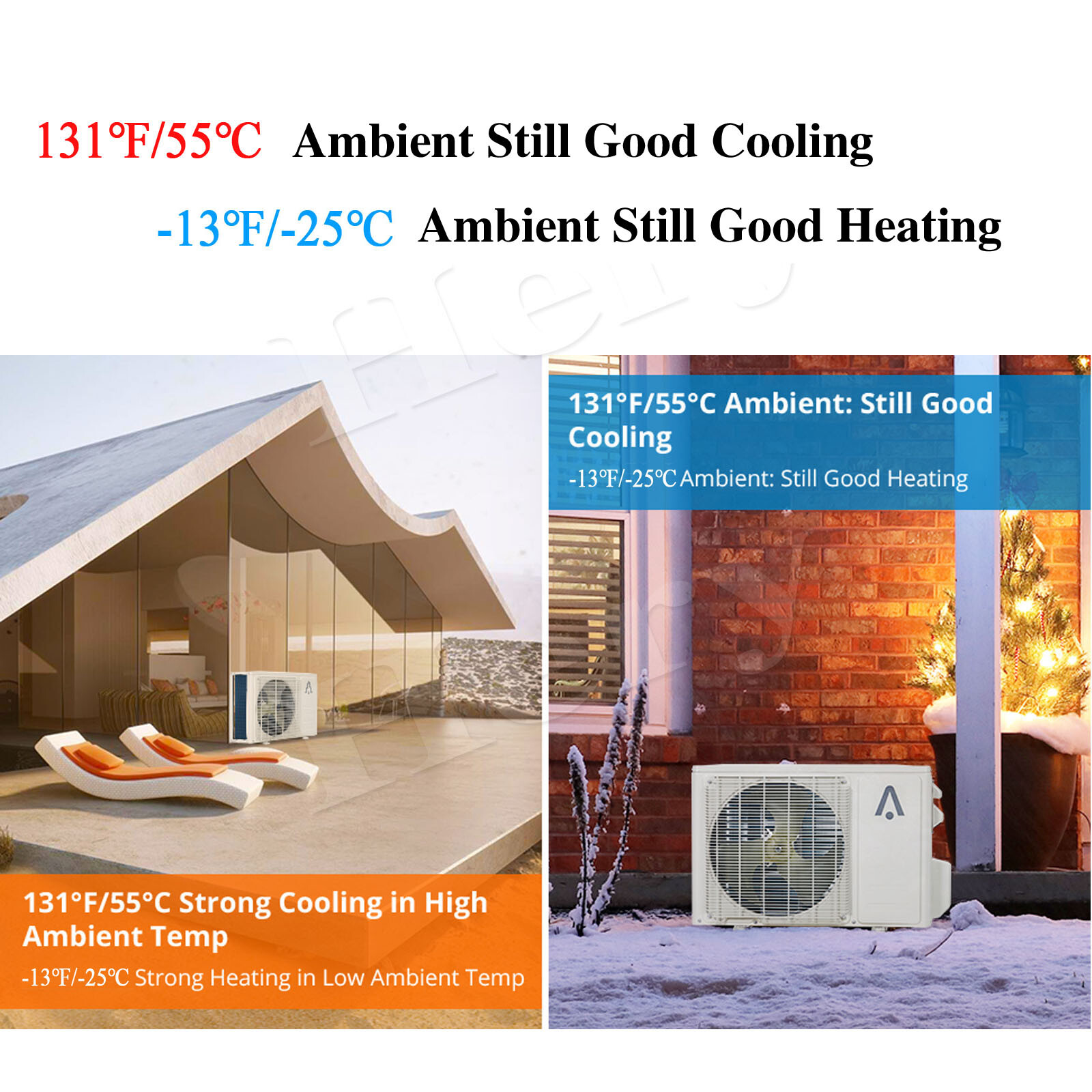 12000 BTU Mini Split Air Conditioner Ductless Inverter AC W/Heat Pump 230V WIFI