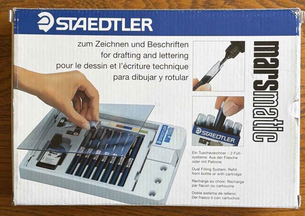 Staedtler Marsmatic 700 Technical Drafting Drawing Pen Set - New
