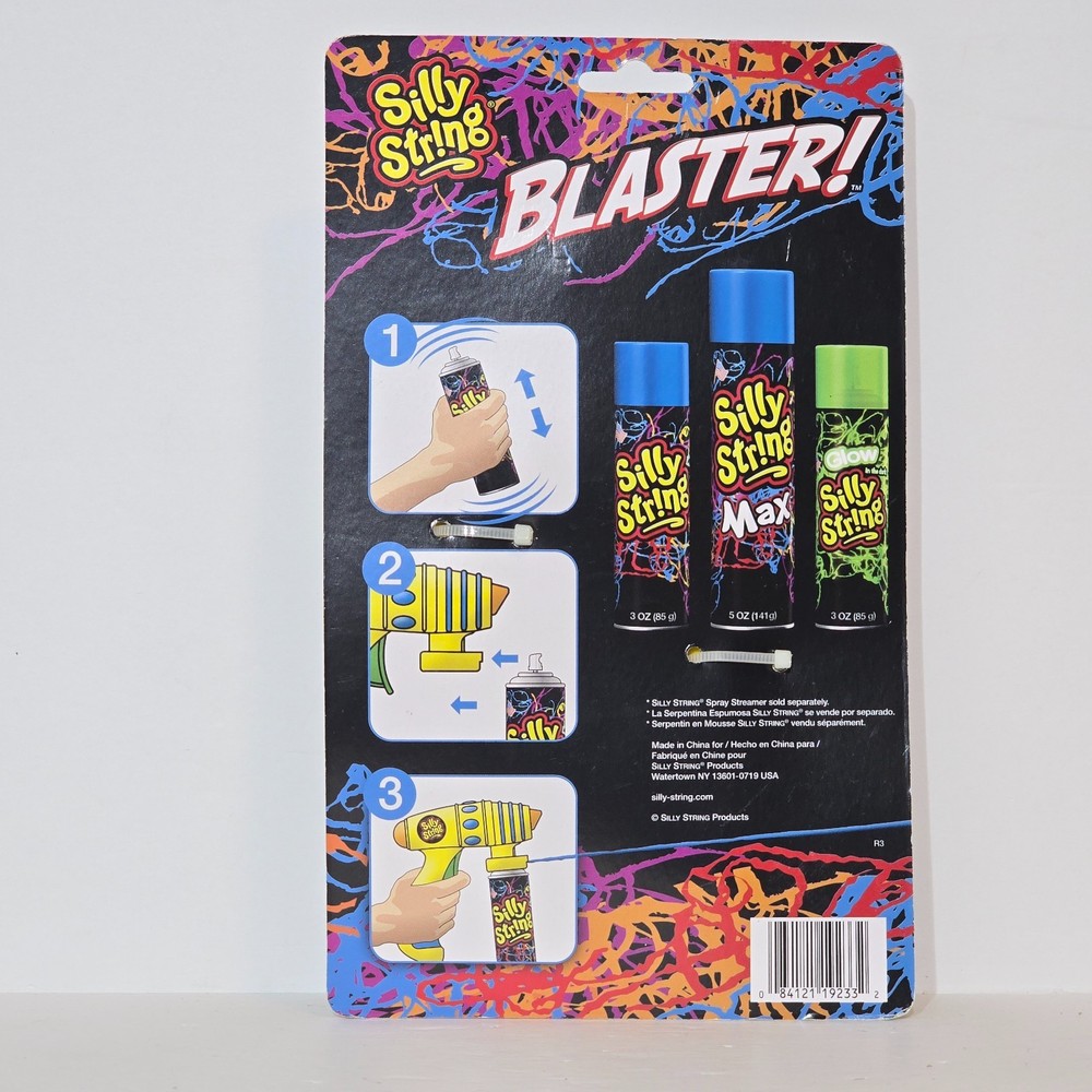 Silly String Blaster Official Yellow Spray Gun For Use With Silly String Cans A