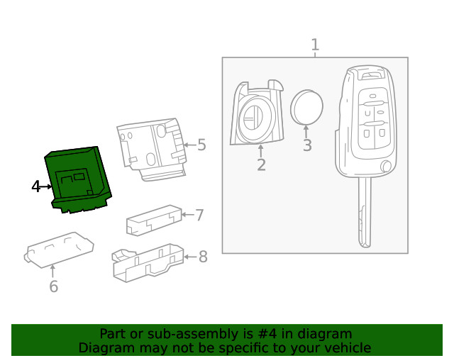Genuine GM Keyless Entry Control Module 13523343