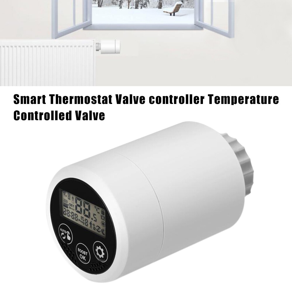 Smart Thermostat Radiator Valve Programmable Actuator Temper Tuya Zigbee