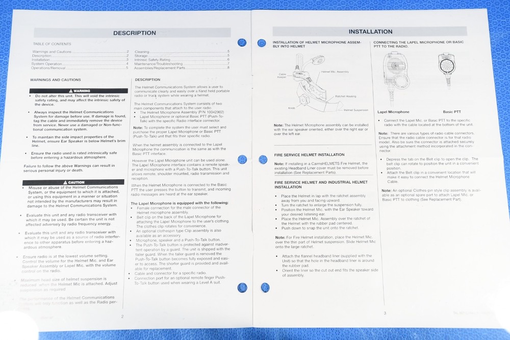 MSA Clear Command HCS Helmet Comunication System Microphone 10045662