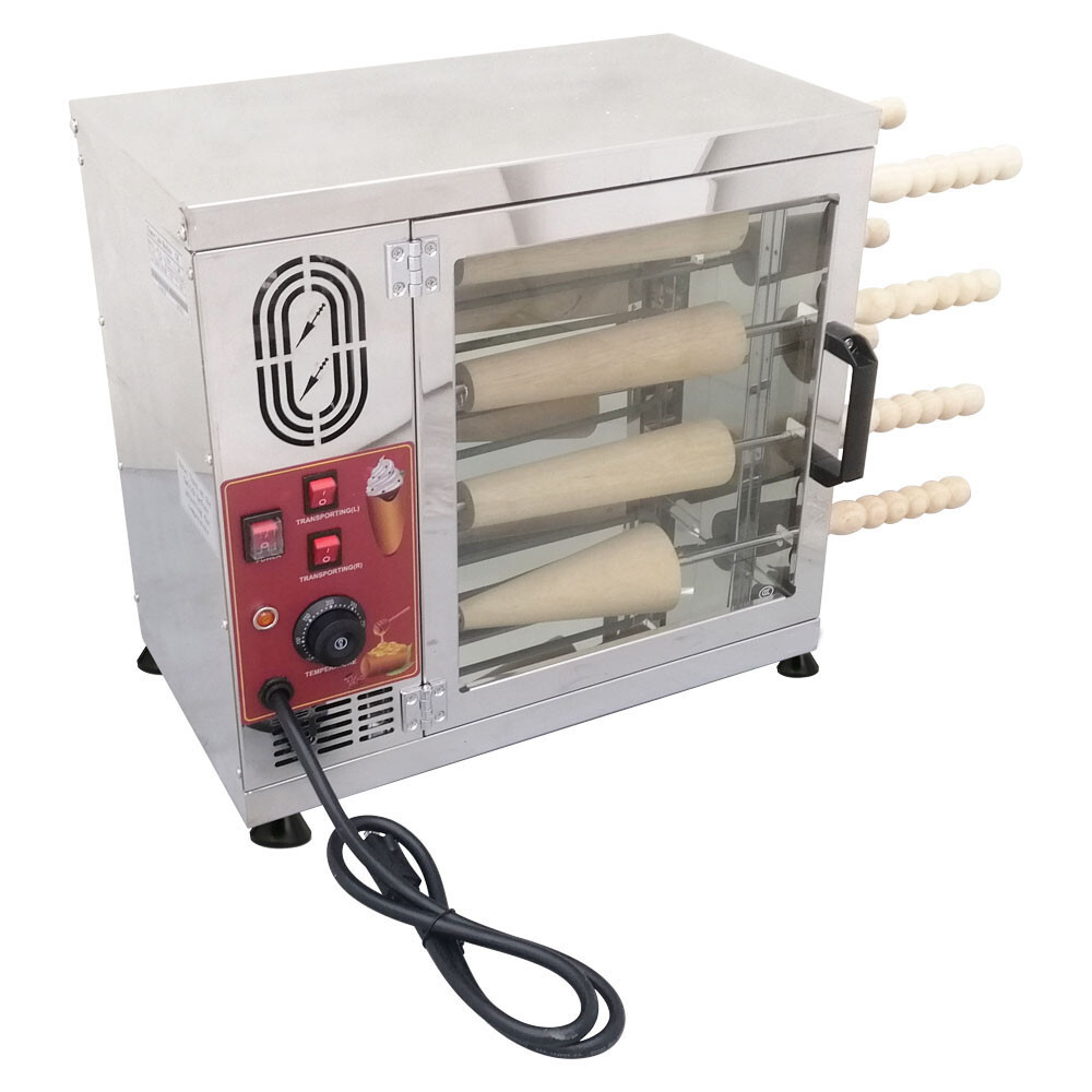 Commercial Electric 110V Ice Cream Cone Chimney Cake Roll Maker Oven Machine