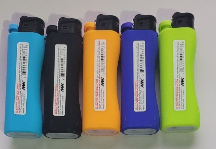 MK Grip Pro Refillable Butane Cigarette Lighter MultiColor 5 Count