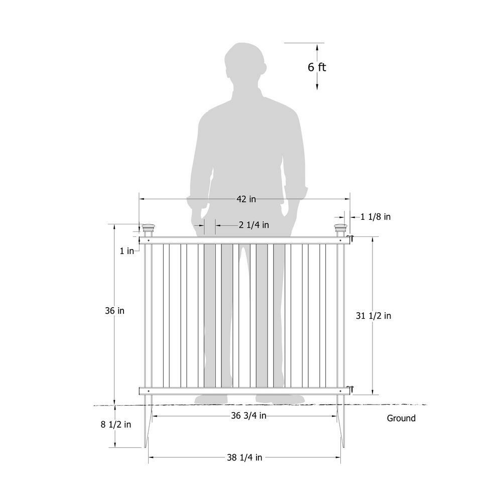 Zippity Outdoor Products Garden Picket Fence Panel Kit 3 ft. H No-Dig (2-Pack)