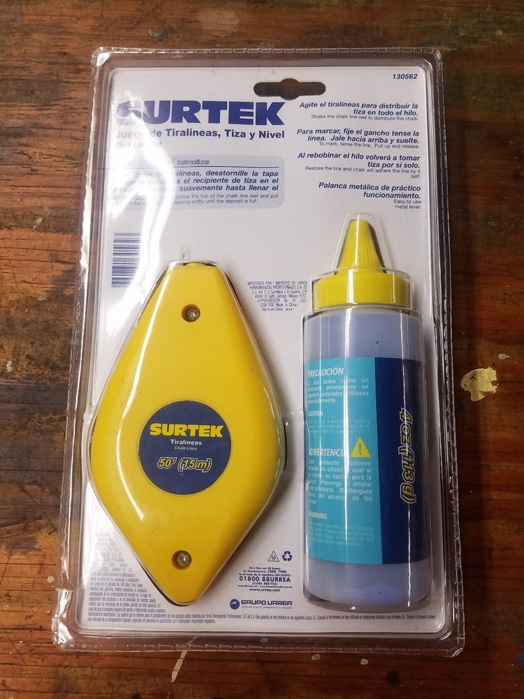 SURTEK CHALK LINE, CHALK AND LINE LEVEL