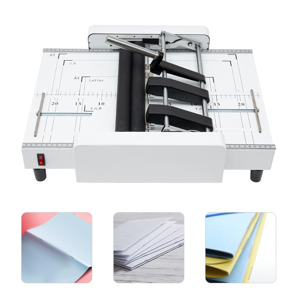 A3 Paper Folding Binding Machine Booklet Making Machine 4-Position Thread 60W