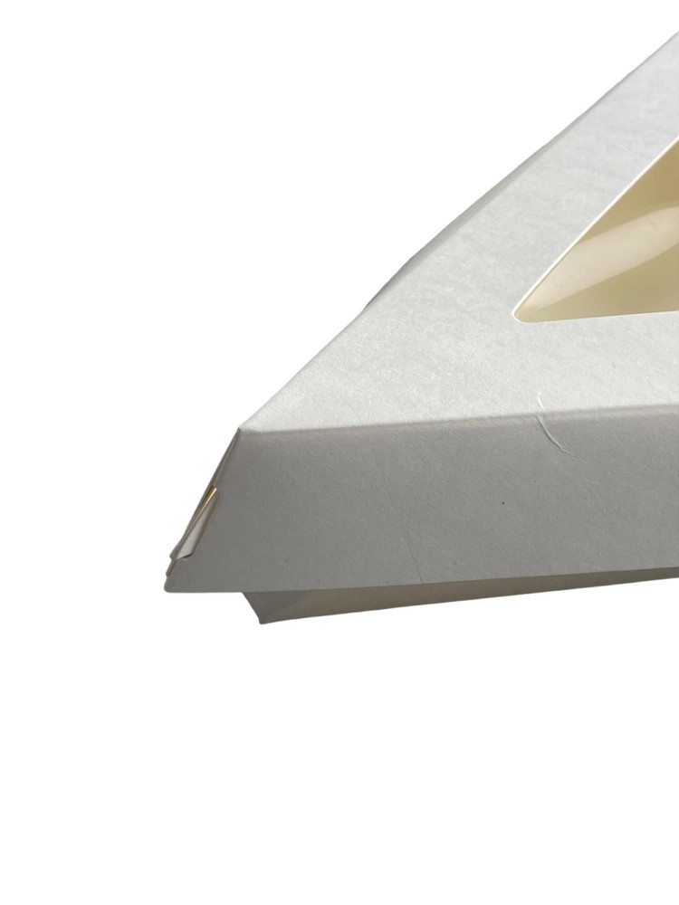 50 pcs Pre-Assembled Triangle Pizza Slice Boxes with Window, Pizza Slice Cont...