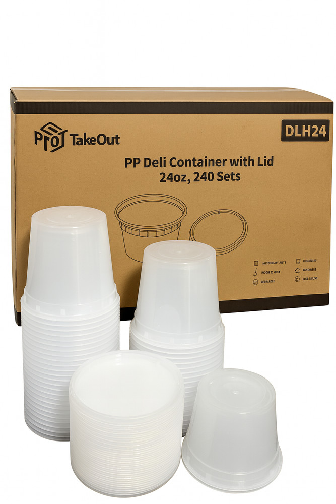 Heavy Duty 24oz PP Deli Container  240 sets
