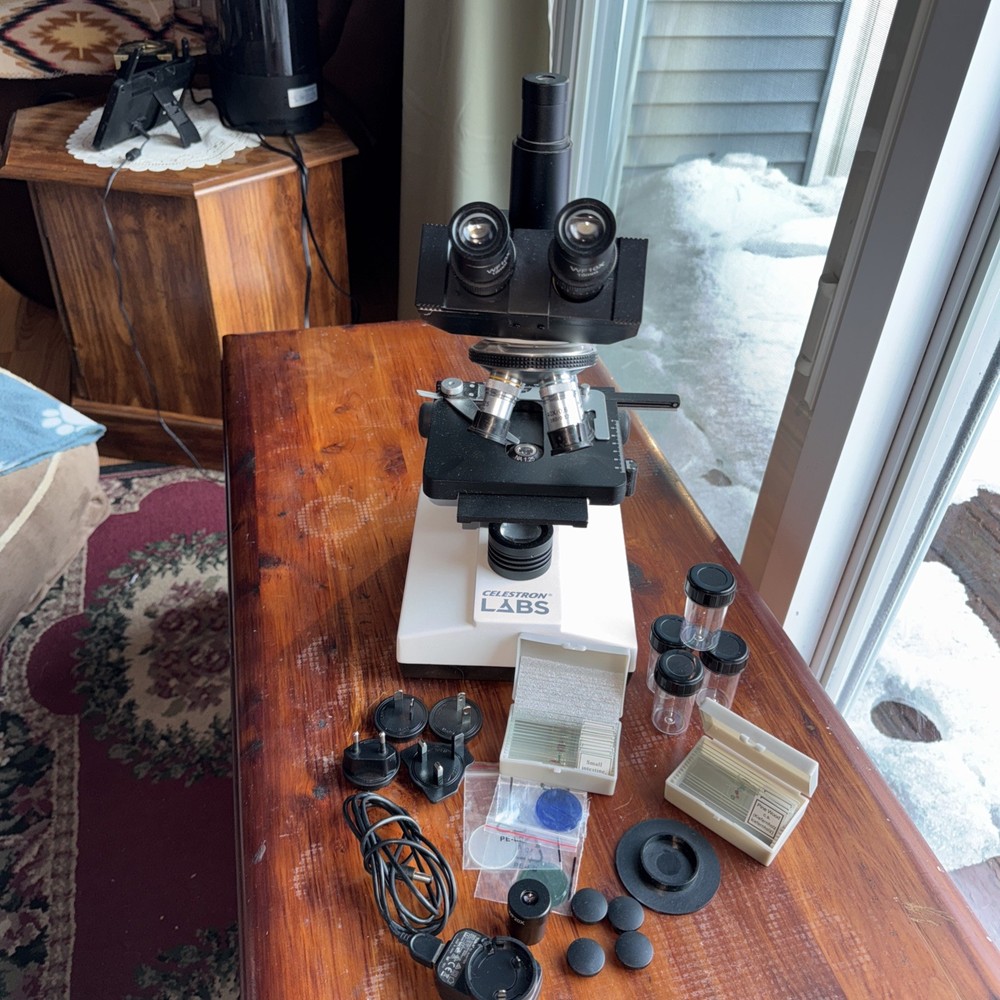 CELESTRON LABS CB2000C Compound Binocular Microscope with 5.5 x 5.5" Mechanical