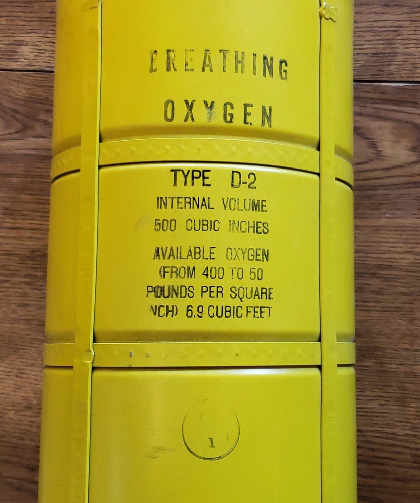 VINTAGE WWII Pilots Cylinder & Regulator with Canvas Case☆ Scott's Avaition Corp