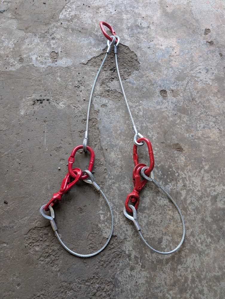 Wire Rope Brother Winch Recovery Trailer Strap - Even Pull System 3 Master Links