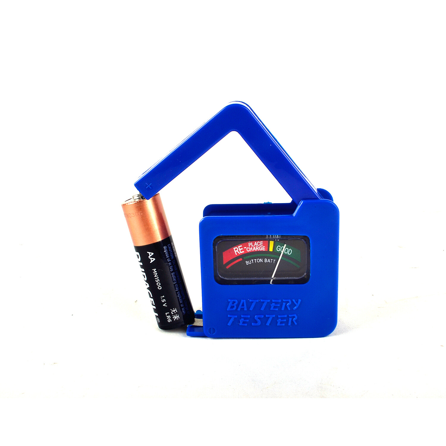 2X AA/AAA/C/D/9V/1.5V Universal Button Cell Battery Tester Checker Blue