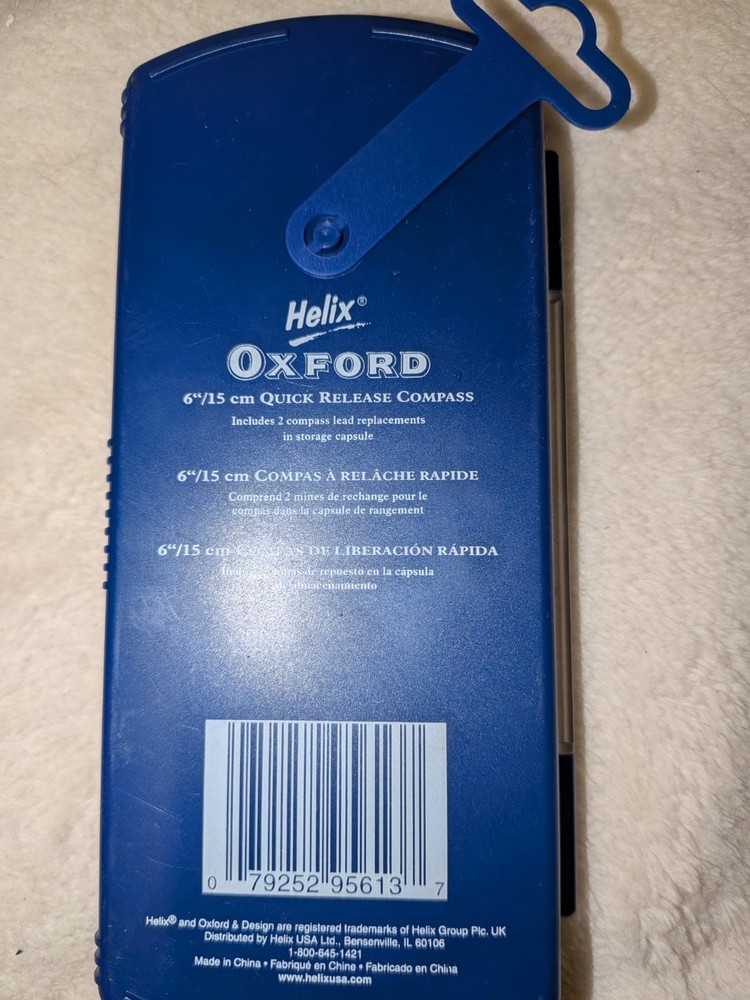Helix Oxford Compass Drafting Drawing Precision Tool W/Case & Replacement Lead