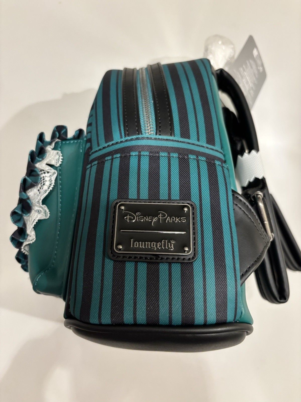 Loungefly Disney Haunted Mansion Ghost Host Mini Backpack Teal Black