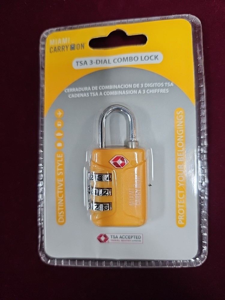Miami Carry On TSA 3 Dial Combo Lock