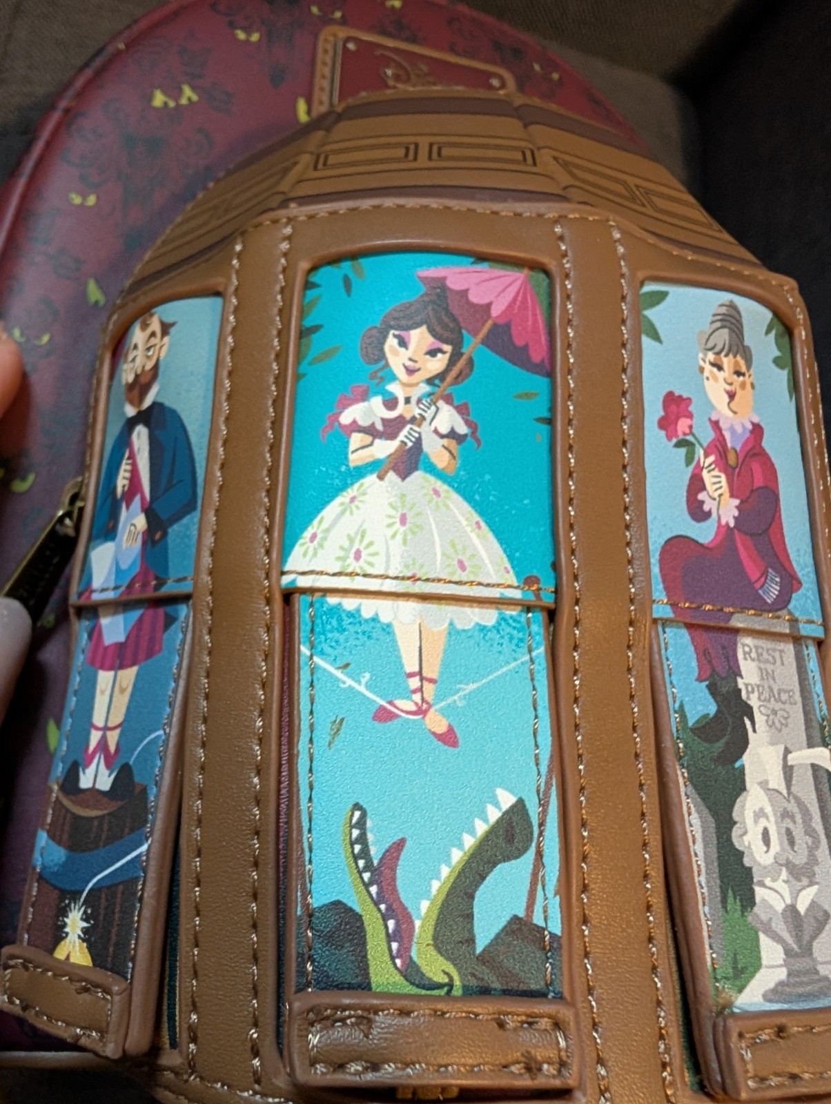 Disney Haunted Mansion Stretching Room Portraits Glow-in-the-Dark Mini Backpack