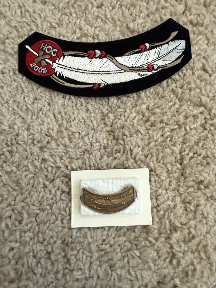 Harley Davidson HOG 2005 Rocker Pin & Patch Set