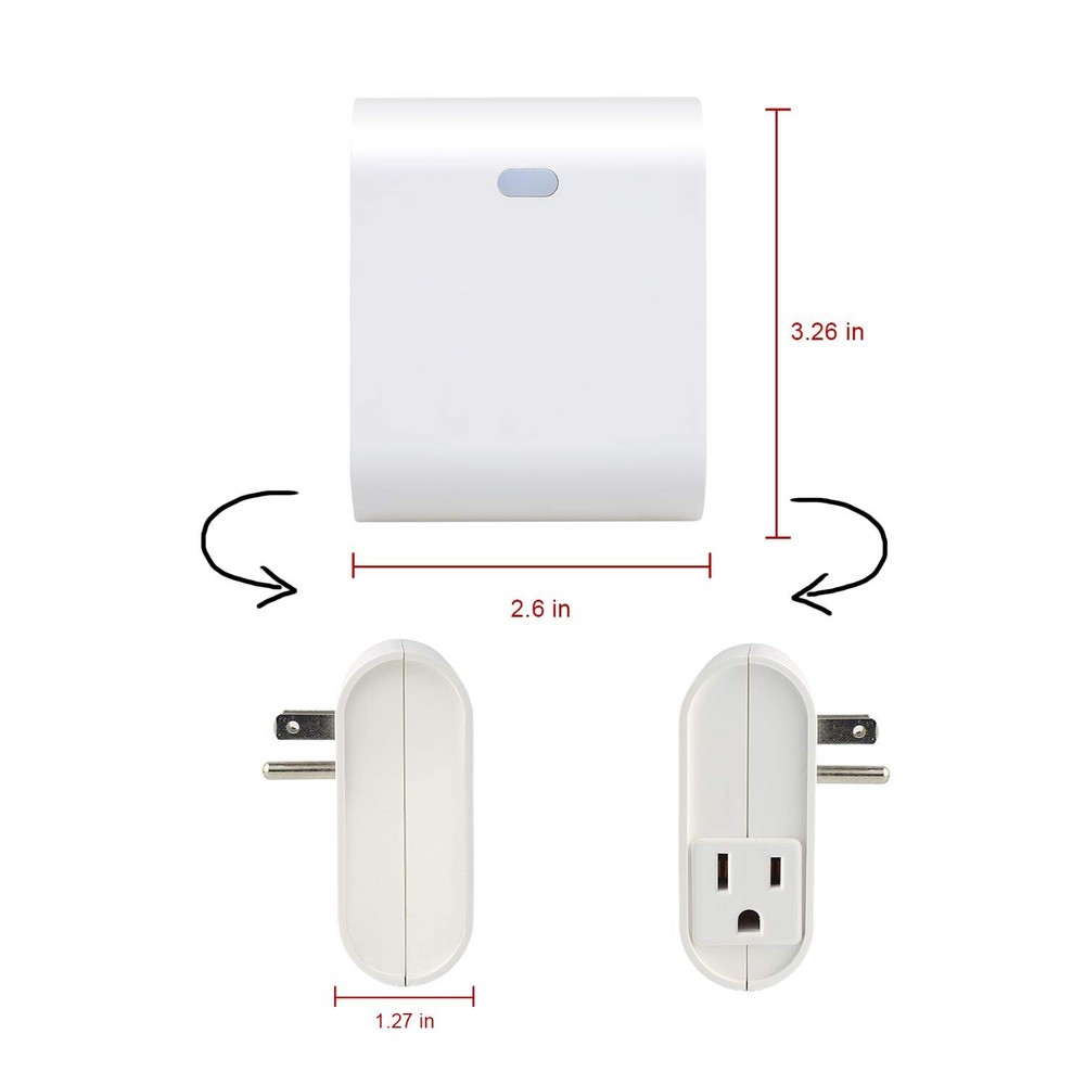 Zwave Smart Light Dimmer Plug, Plug-in Socket, Built-in Repeater, Z Wave Hub ...