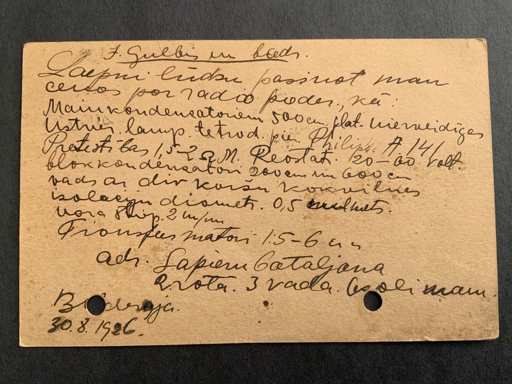 LATVIA post card 1926
