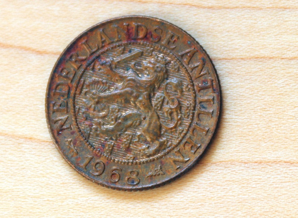 1968 Netherlands Antilles 1 Cent Fish