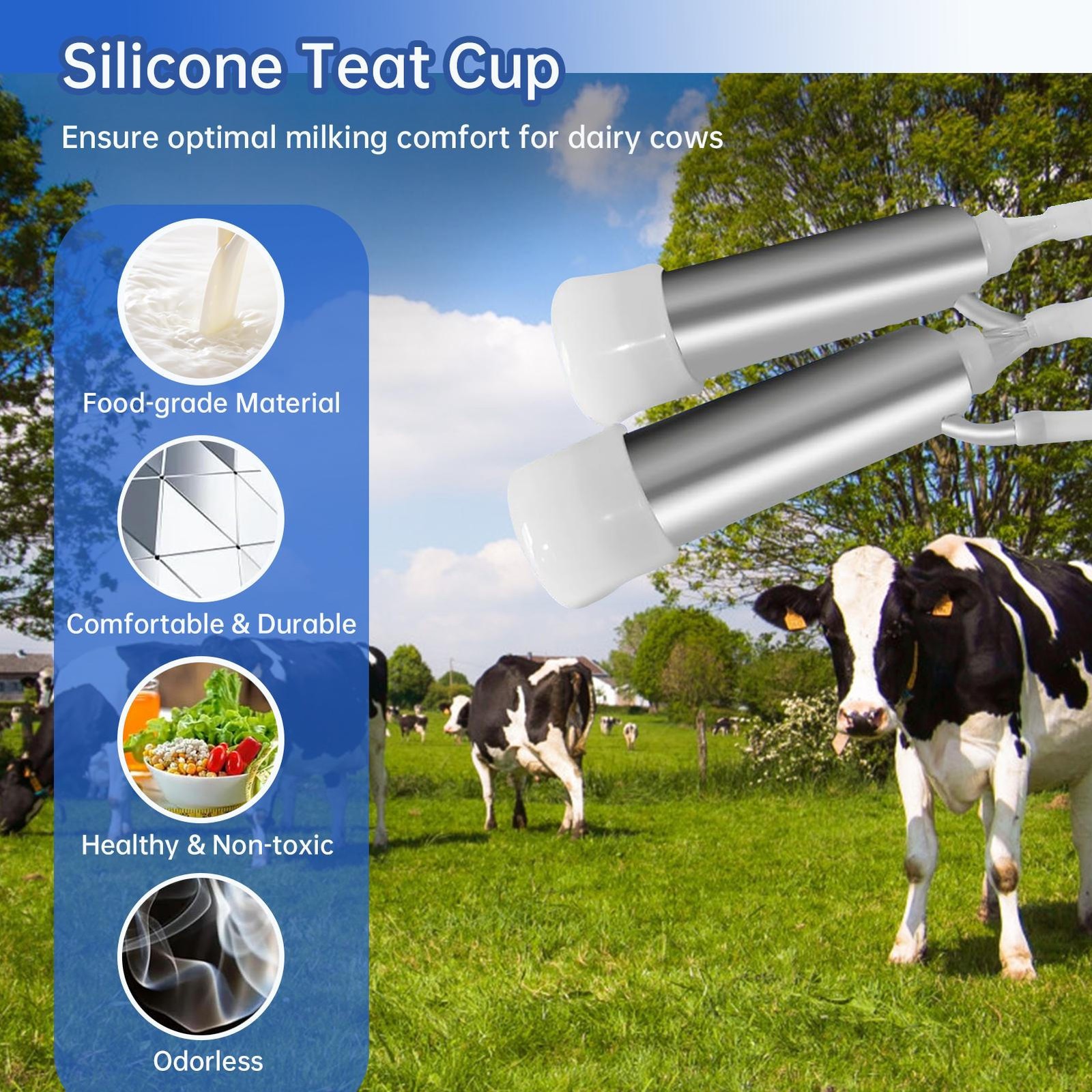 3L Portable Electric DualHead Sheep Goat Milking Machine Cow Milker Vacuum Pump